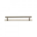 M Marcus Heritage Brass Knurled Design Cabinet Pull with Plate 128mm Centre to Centre